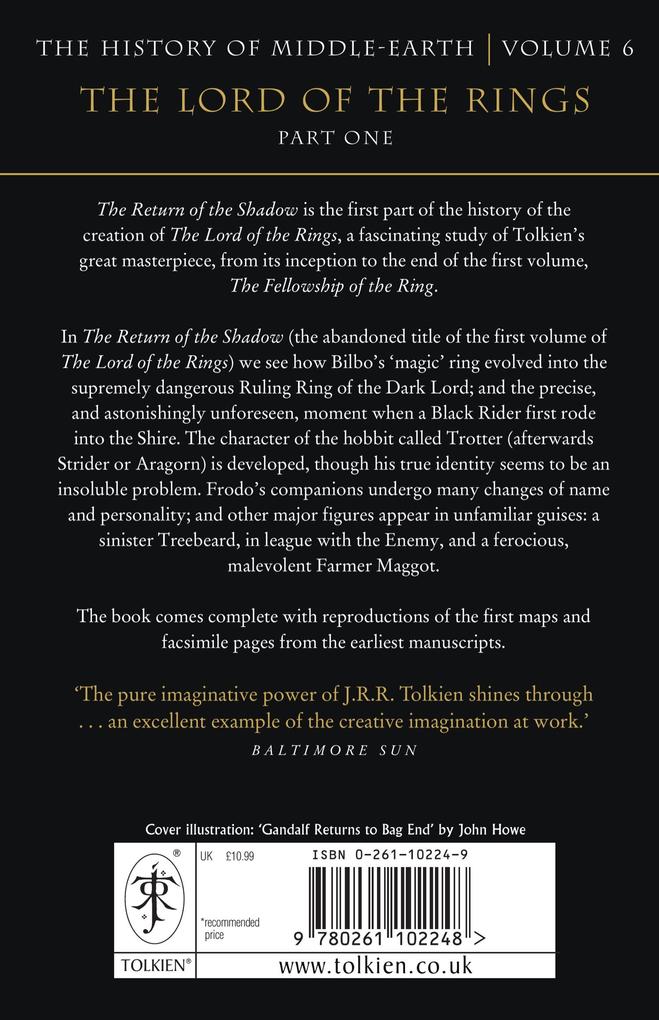 Weitere Ansicht: The Return of the Shadow | Christopher Tolkien