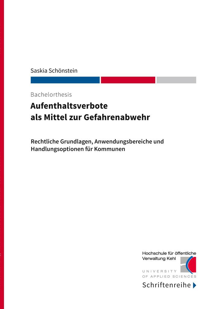 Produktbild: Aufenthaltsverbote als Mittel zur Gefahrenabwehr | Saskia Schönstein
