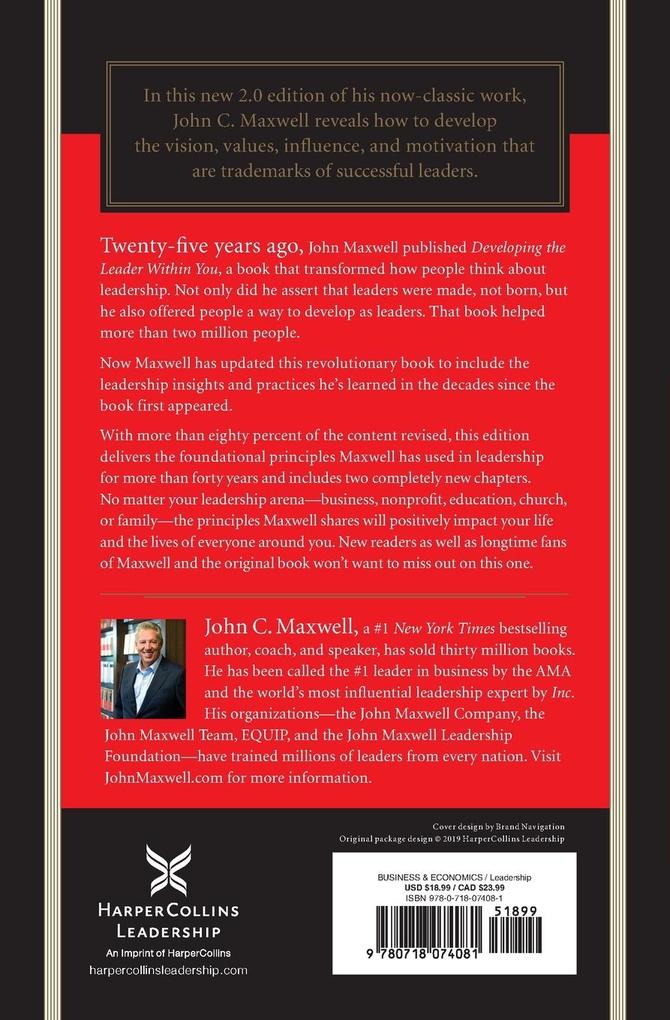 Weitere Ansicht: Developing the Leader Within You 2.0 | John C. Maxwell