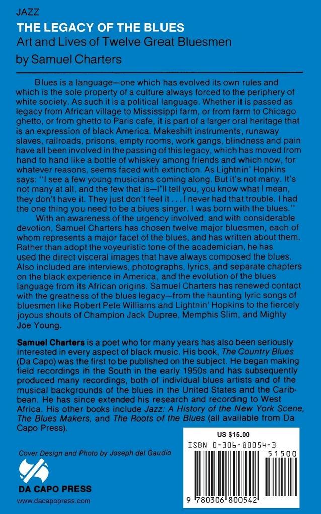 Weitere Ansicht: The Legacy of the Blues | Samuel Barclay Charters