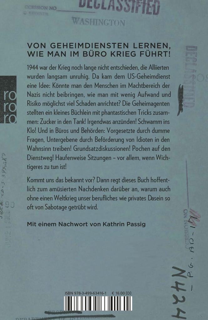 Weitere Ansicht: Das kleine Sabotage-Handbuch von 1944 | US Office of Strategic Services, United States Office of Strategic