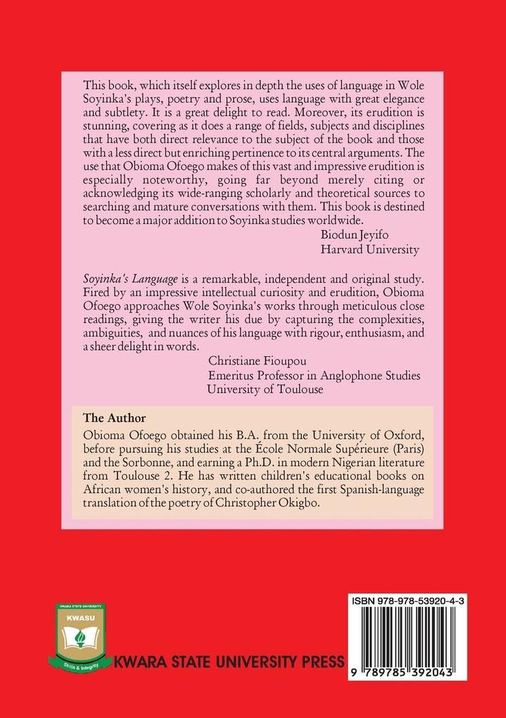 Weitere Ansicht: Soyinka's Language | Obioma Ofoego