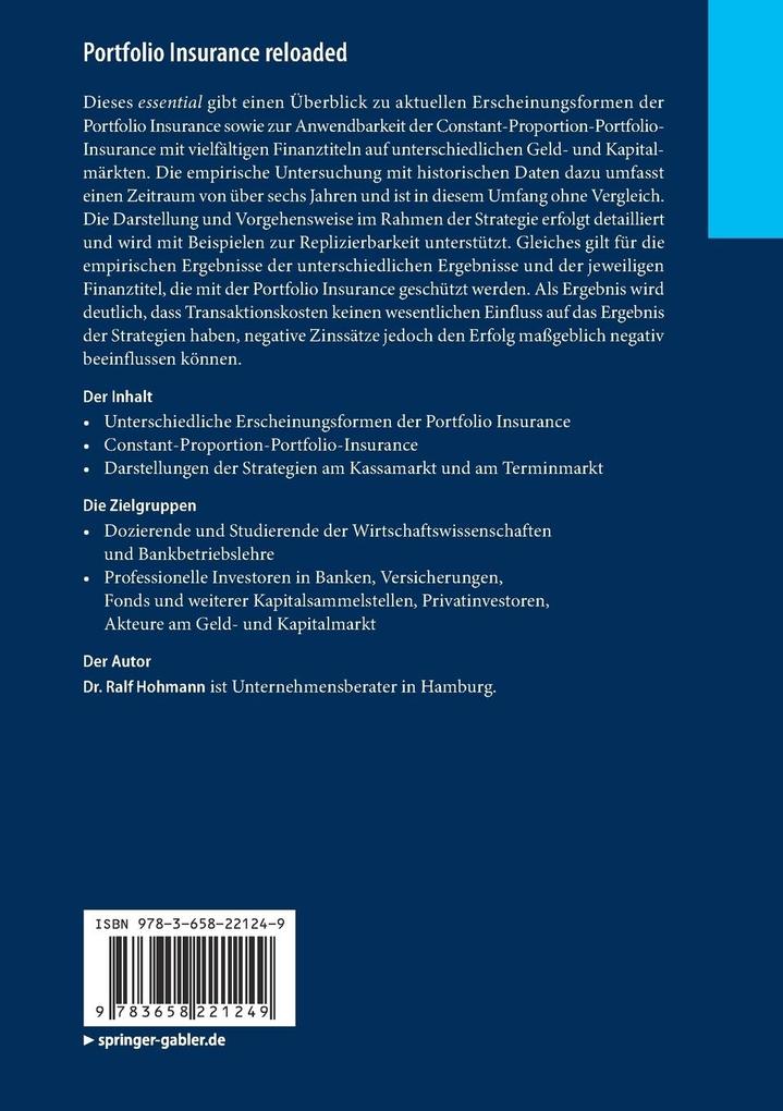 Weitere Ansicht: Portfolio Insurance reloaded | Ralf Hohmann