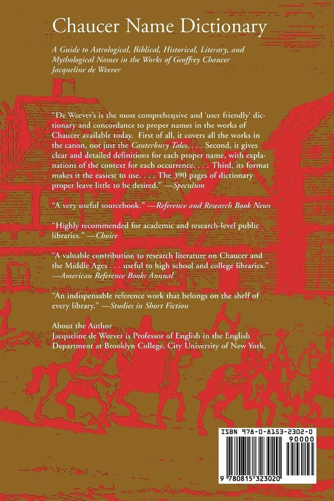 Weitere Ansicht: Chaucer Name Dictionary | Jacqueline De Weever