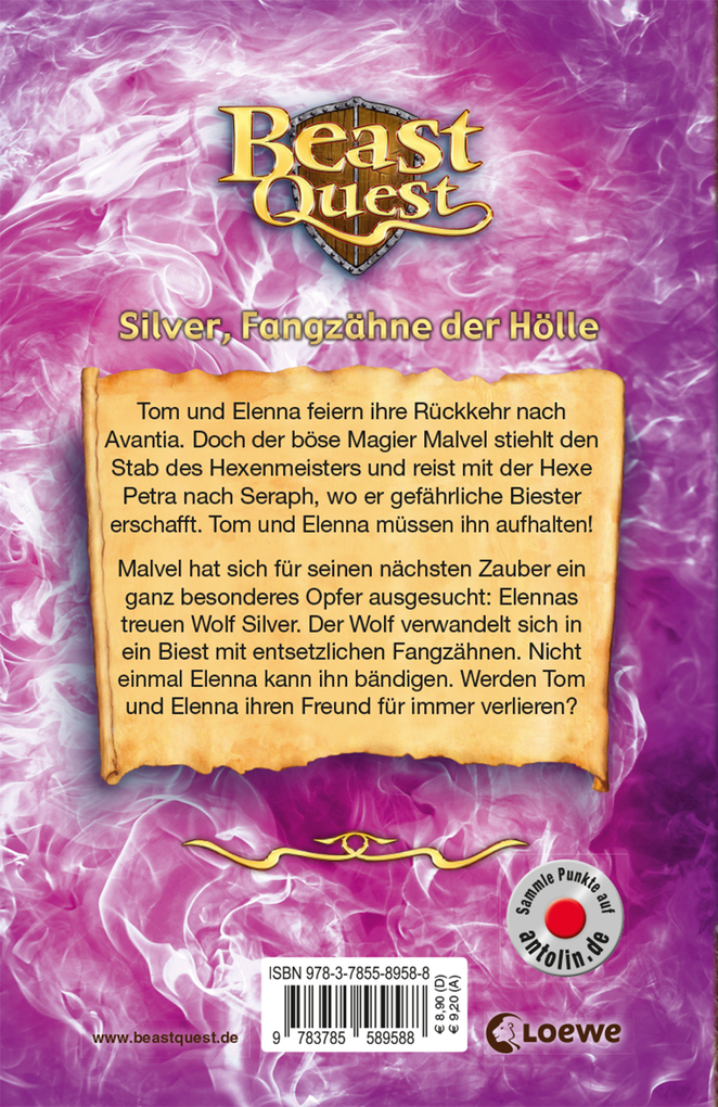 Weitere Ansicht: Beast Quest 52 - Silver, Fangzähne der Hölle | Adam Blade
