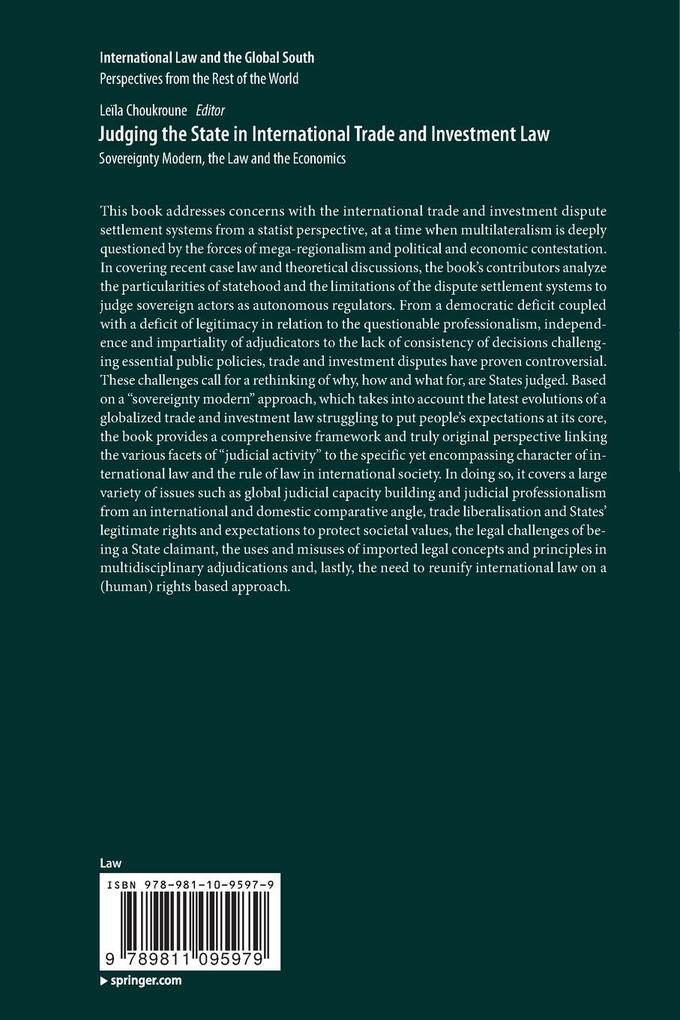 Weitere Ansicht: Judging the State in International Trade and Investment Law