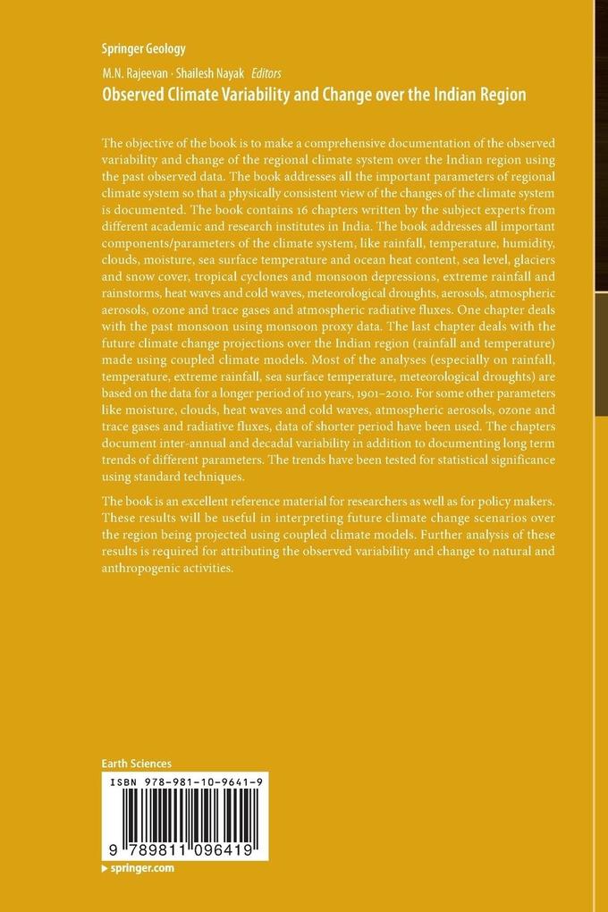 Weitere Ansicht: Observed Climate Variability and Change over the Indian Region