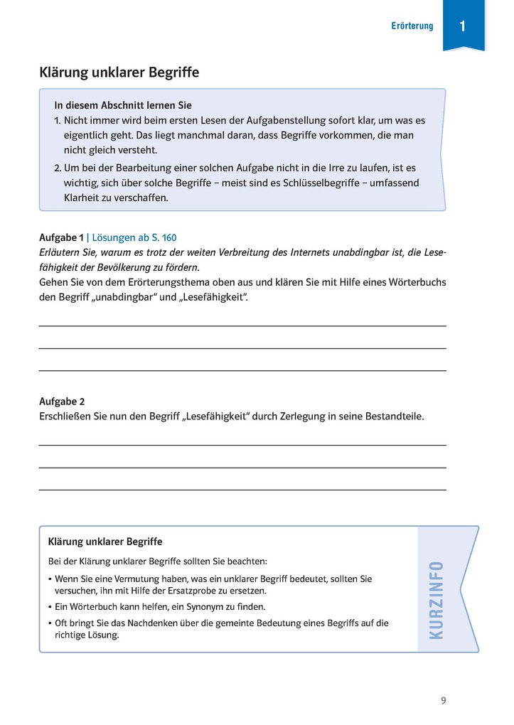 Weitere Ansicht: Klausur-Training - Deutsch Erörterung