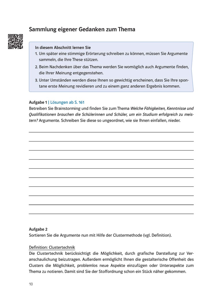 Weitere Ansicht: Klausur-Training - Deutsch Erörterung