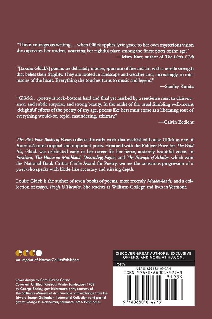 Weitere Ansicht: First Four Books Of Poems | Louise Gluck