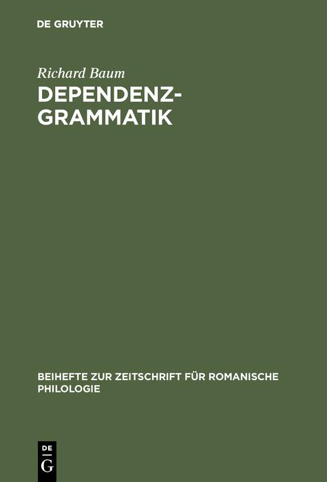 Produktbild: Dependenzgrammatik | Richard Baum