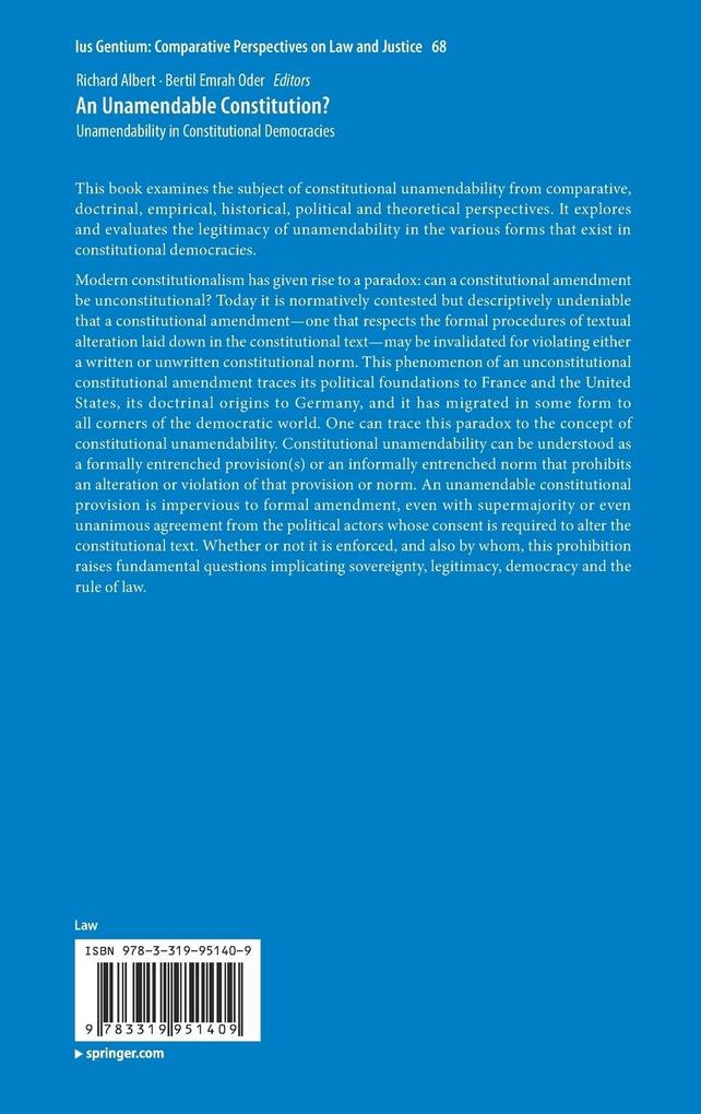 Weitere Ansicht: An Unamendable Constitution?