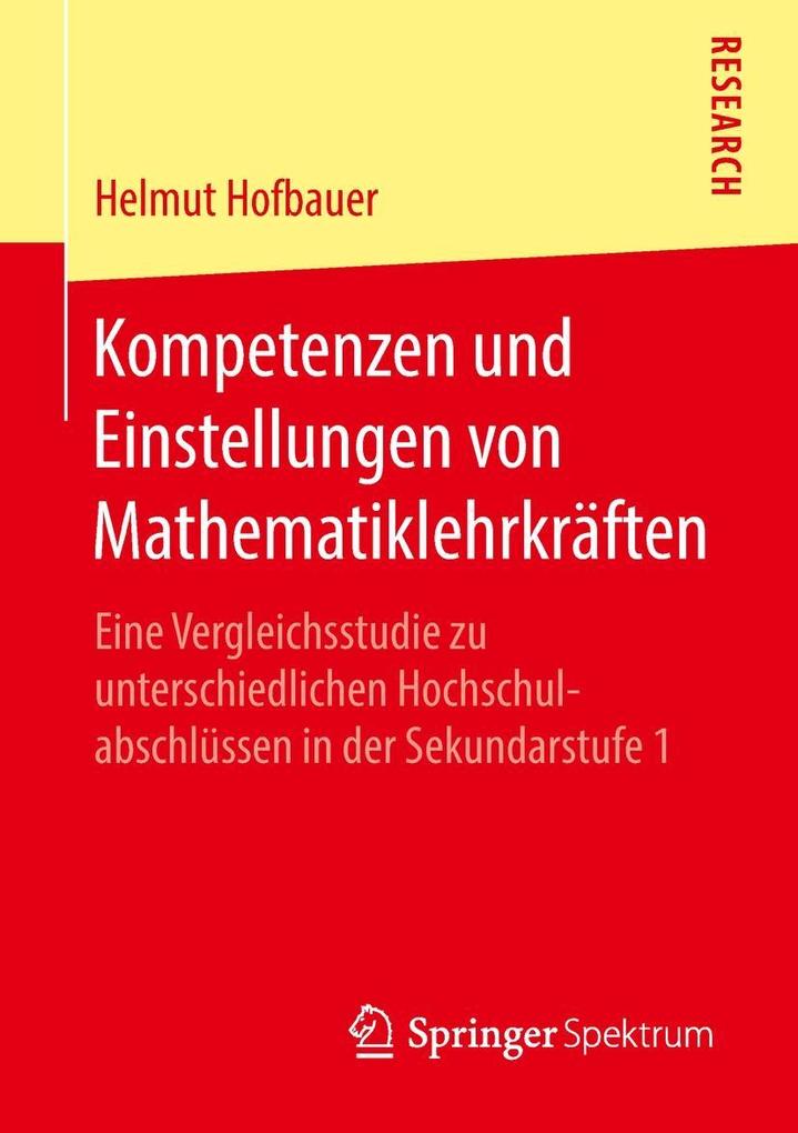 Kompetenzen und Einstellungen von Mathematiklehrkräften als eBook pdf