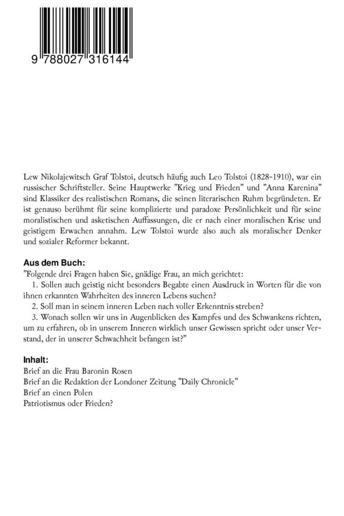 Weitere Ansicht: Briefe | Leo Tolstoi