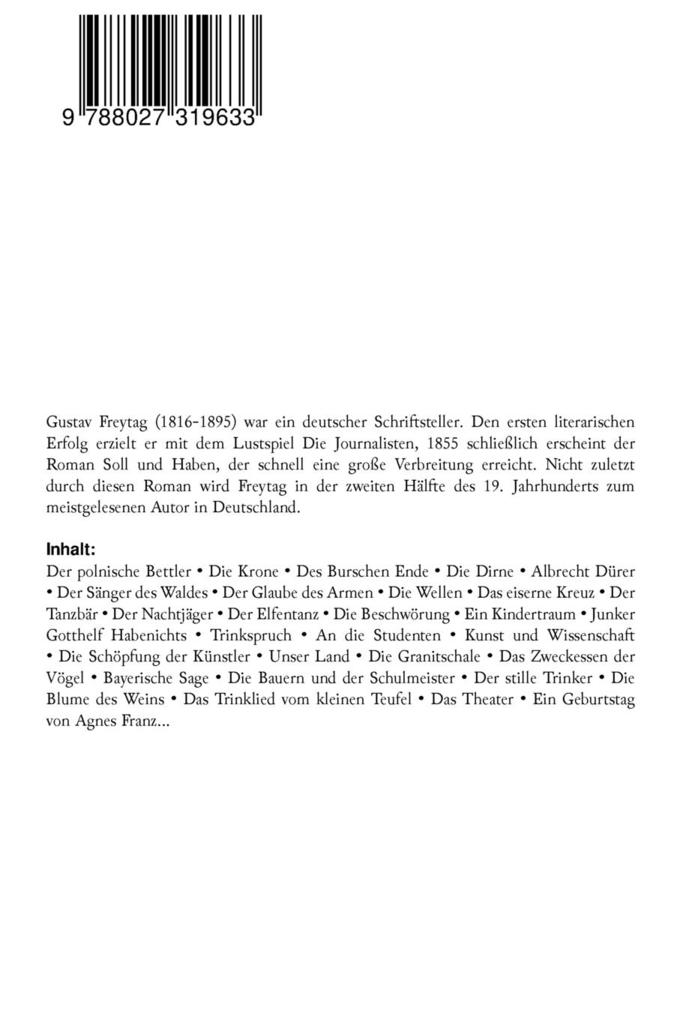 Weitere Ansicht: Freytags schönste Gedichte | Gustav Freytag