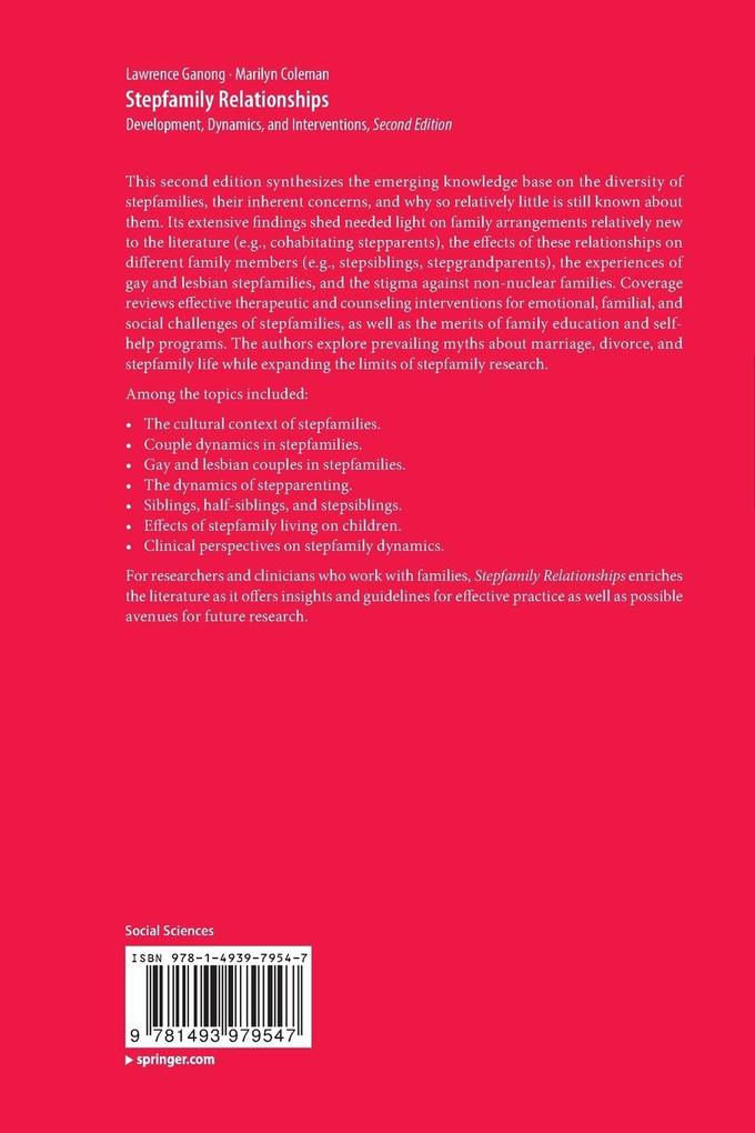 Weitere Ansicht: Stepfamily Relationships | Lawrence Ganong, Marilyn Coleman