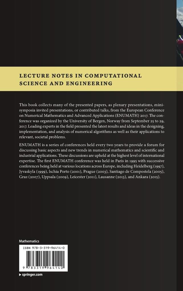 Weitere Ansicht: Numerical Mathematics and Advanced Applications ENUMATH 2017