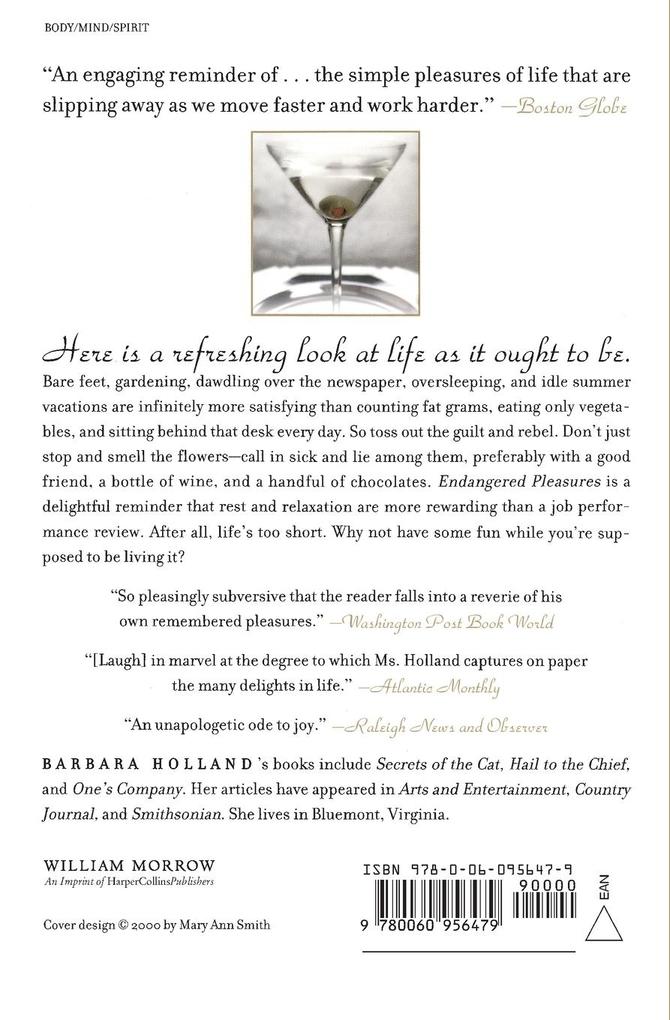 Weitere Ansicht: Endangered Pleasures | Barbara Holland