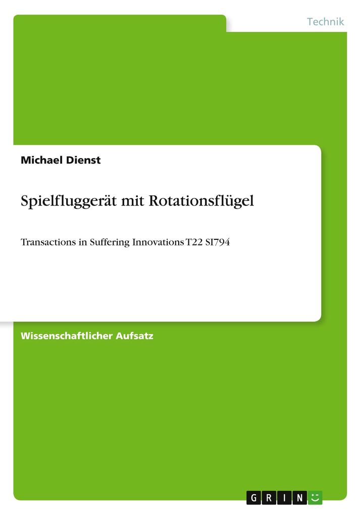 Produktbild: Spielfluggerät mit Rotationsflügel | Michael Dienst
