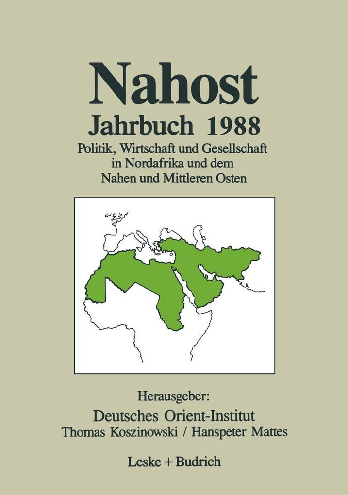 Produktbild: Nahost Jahrbuch 1988 | Thomas Koszinowski, Hanspeter Mattes