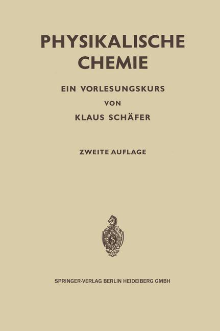 Produktbild: Physikalische Chemie | Klaus Schäfer