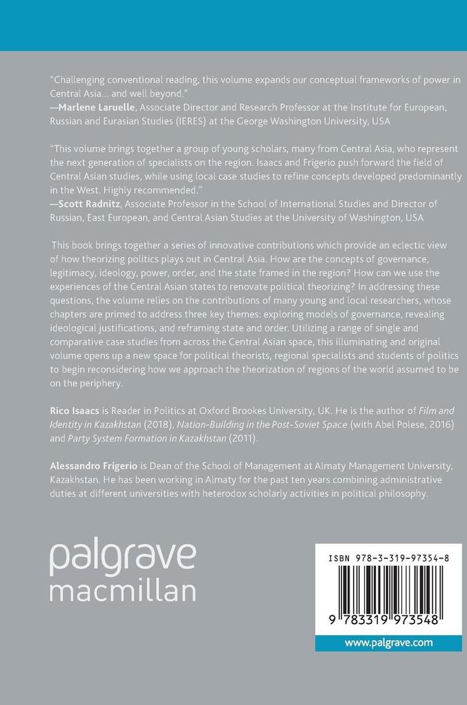 Weitere Ansicht: Theorizing Central Asian Politics