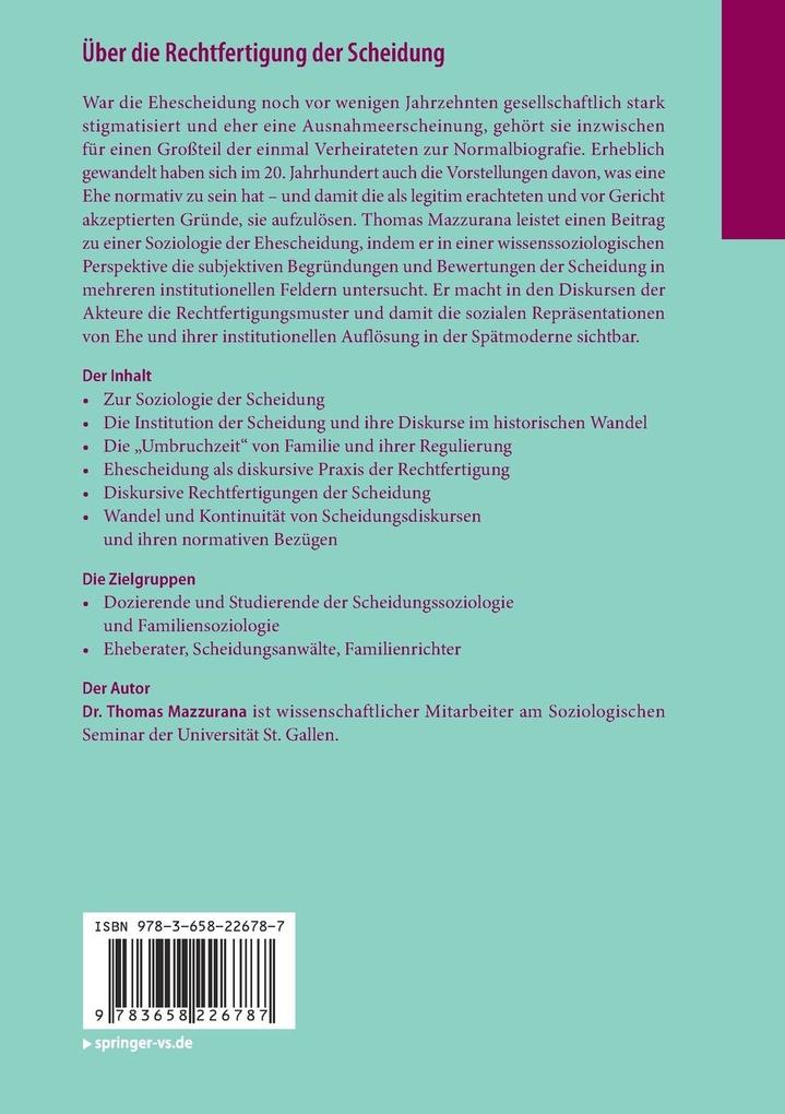 Weitere Ansicht: Über die Rechtfertigung der Scheidung | Thomas Mazzurana