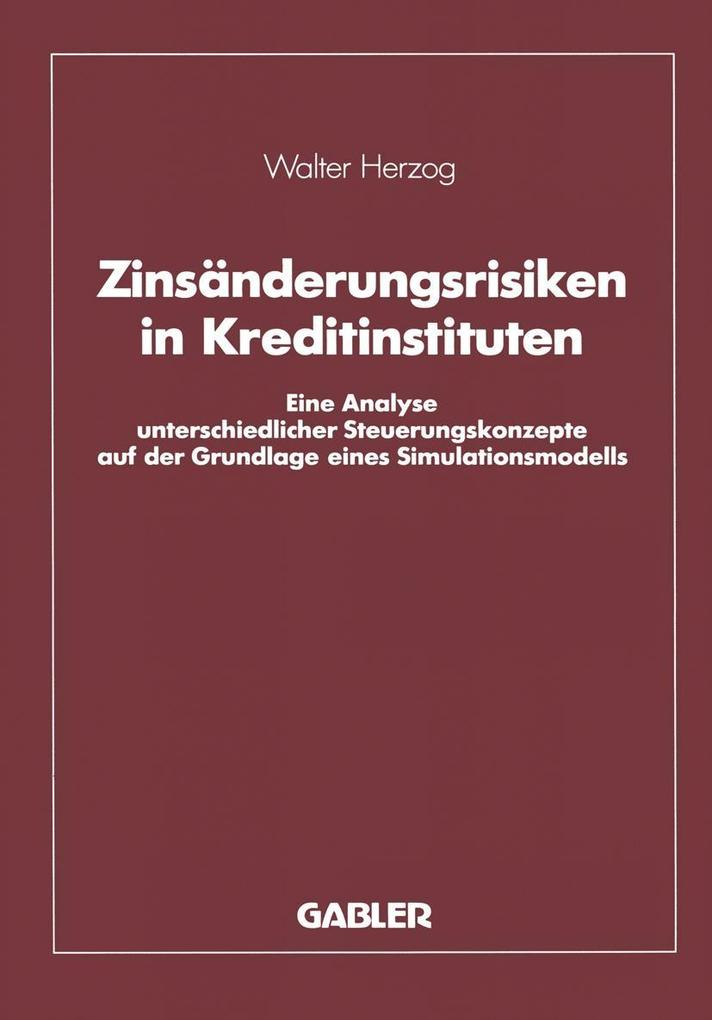 Produktbild: Zinsänderungsrisiken in Kreditinstituten | Walter Herzog