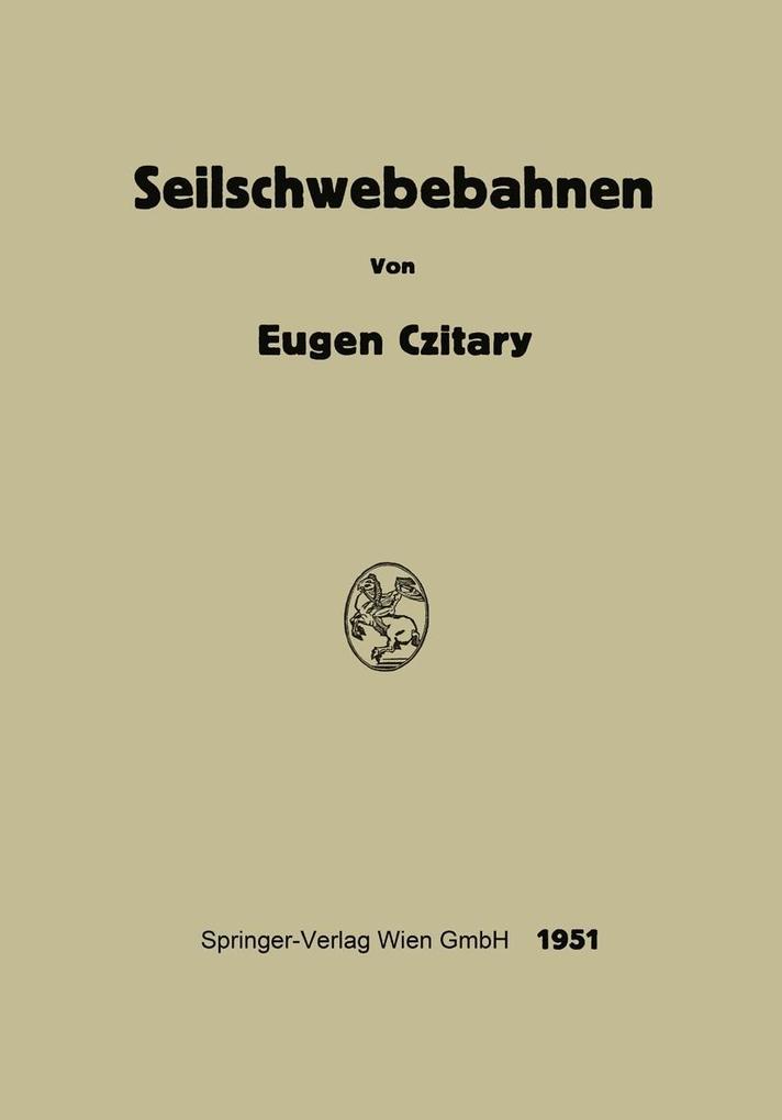 Produktbild: Seilschwebebahnen | Eugen Czitary