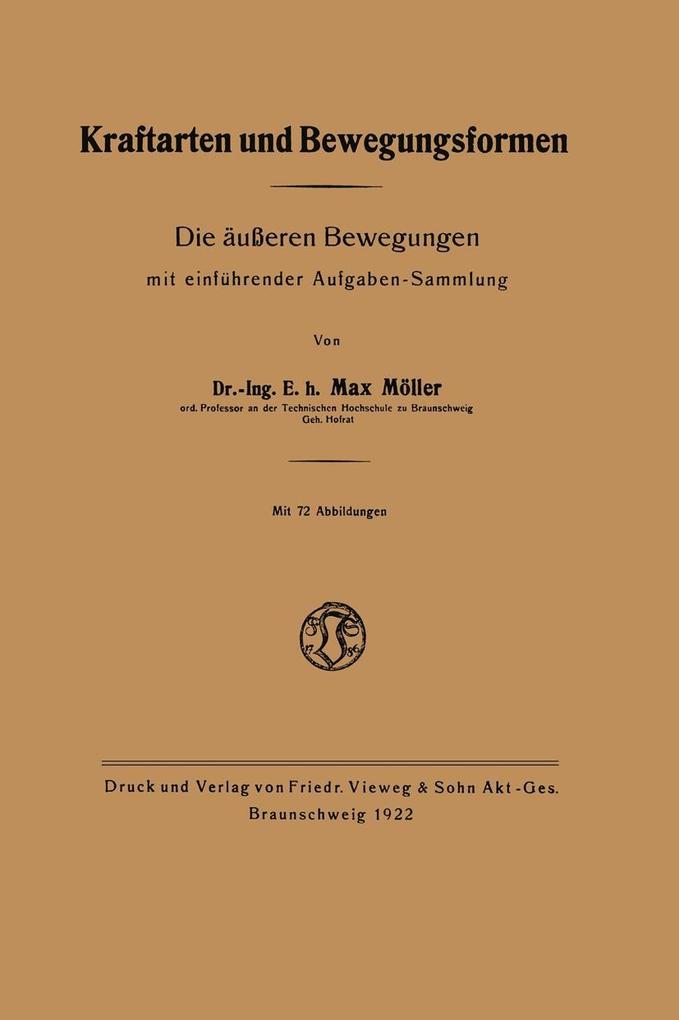 Produktbild: Kraftarten und Bewegungsformen | Max Moeller