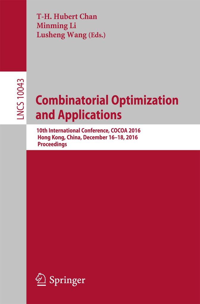 Produktbild: Combinatorial Optimization and Applications