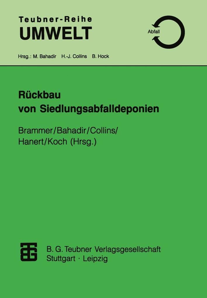 Produktbild: Rückbau von Siedlungsabfalldeponien