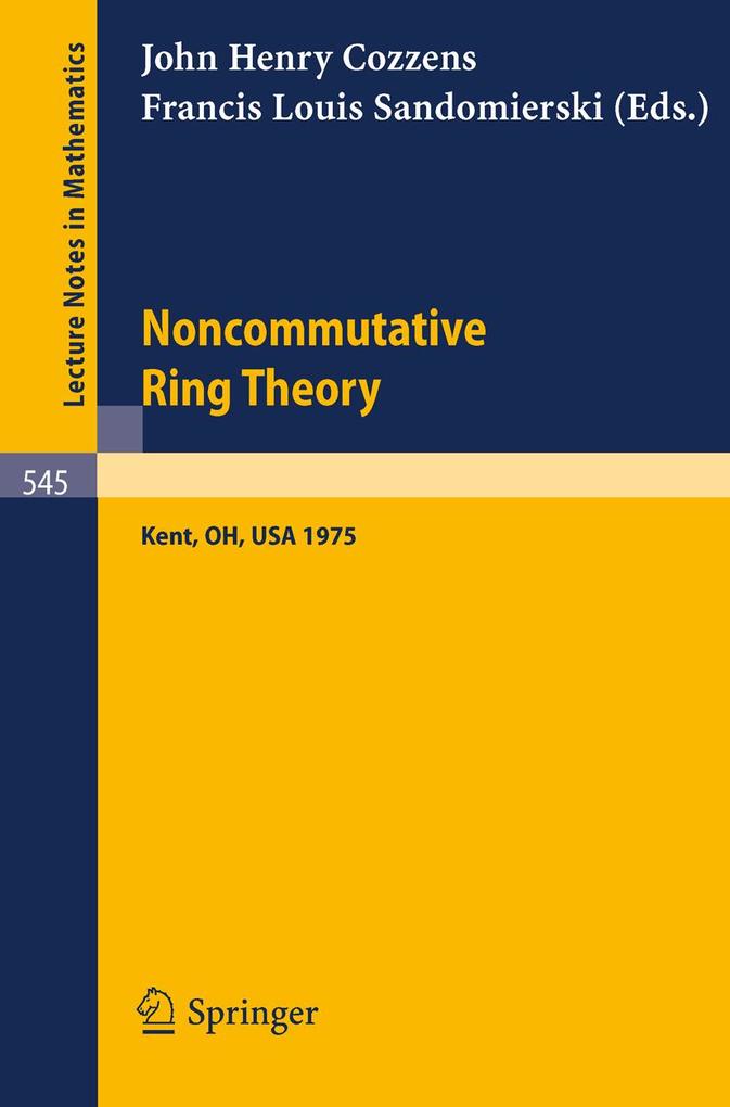 Produktbild: Noncommutative Ring Theory