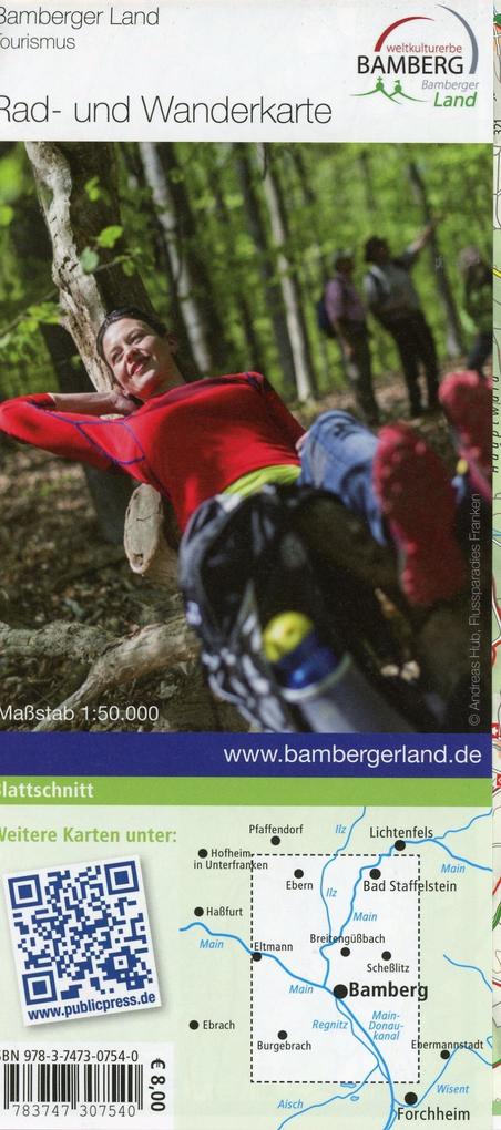 Weitere Ansicht: Bamberger Land, Bamberg - Hallstadtt - Bad Staffelstein 1:50 000