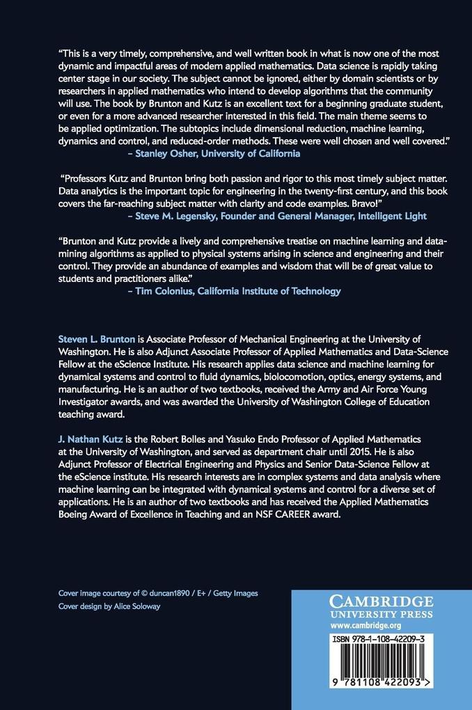 Weitere Ansicht: Data-Driven Science and Engineering | Steven L. Brunton, J. Nathan Kutz