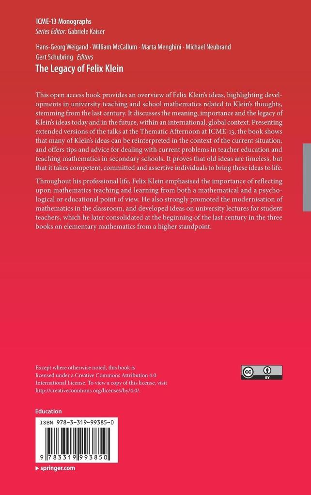Weitere Ansicht: The Legacy of Felix Klein