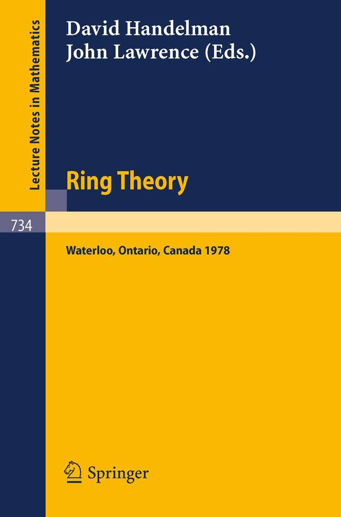 Produktbild: Ring Theory, Waterloo 1978