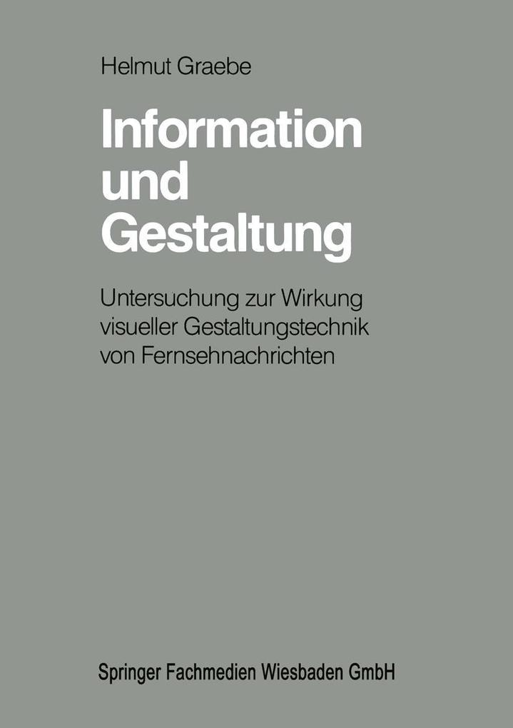 Produktbild: Information und Gestaltung | Helmut Graebe