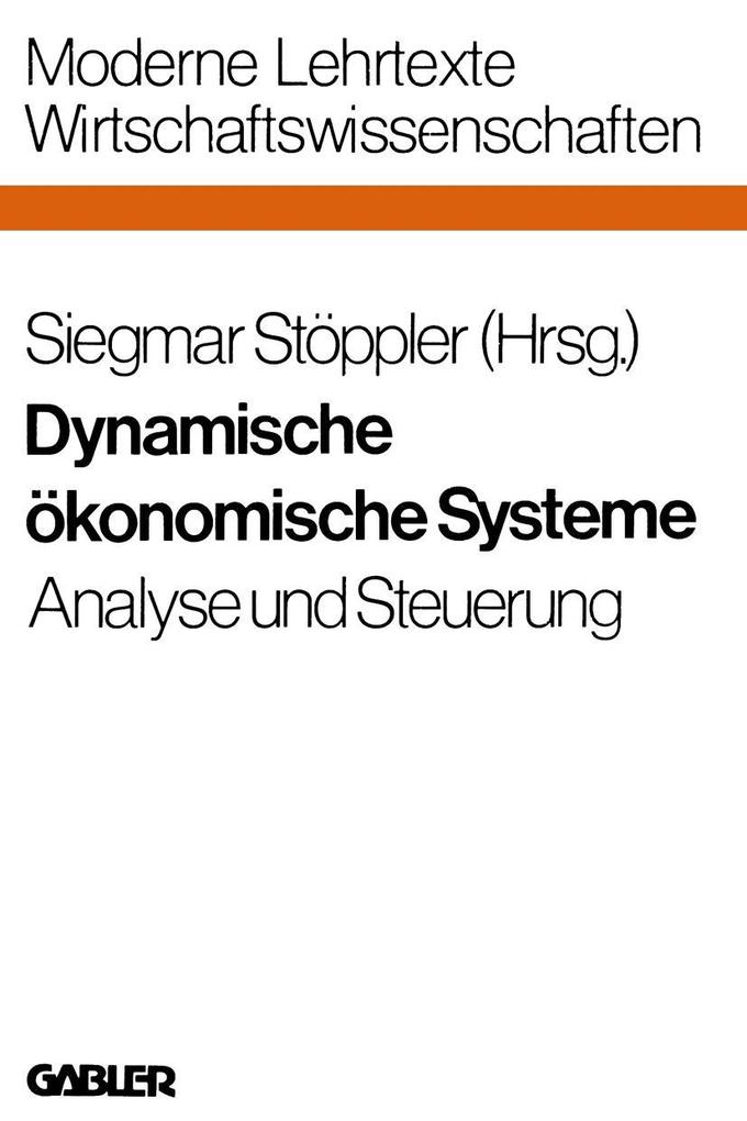 Produktbild: Dynamische ökonomische Systeme