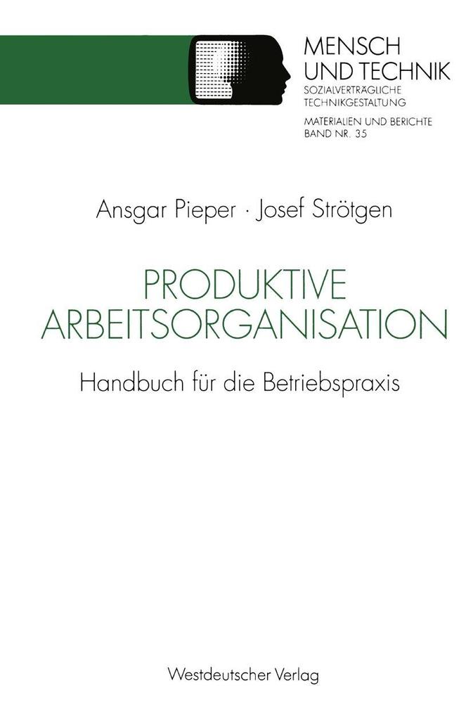 Produktbild: Produktive Arbeitsorganisation | Josef Strötgen