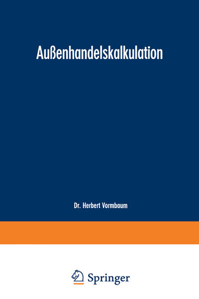 Produktbild: Außenhandelskalkulation | Herbert Vormbaum