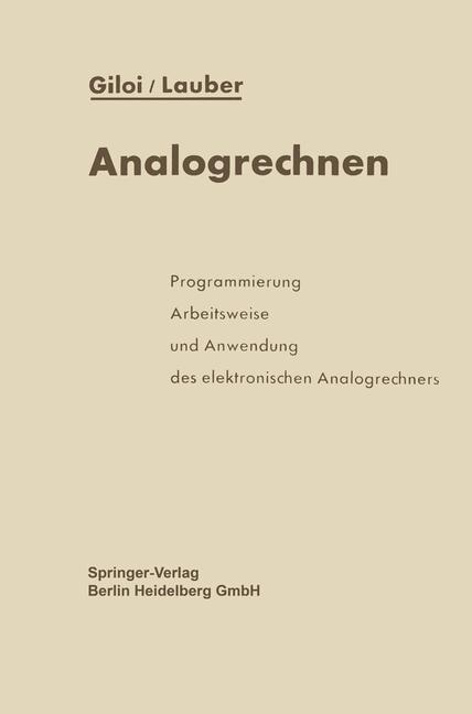 Produktbild: Analogrechnen | Wolfgang Giloi, Rudolf Lauber