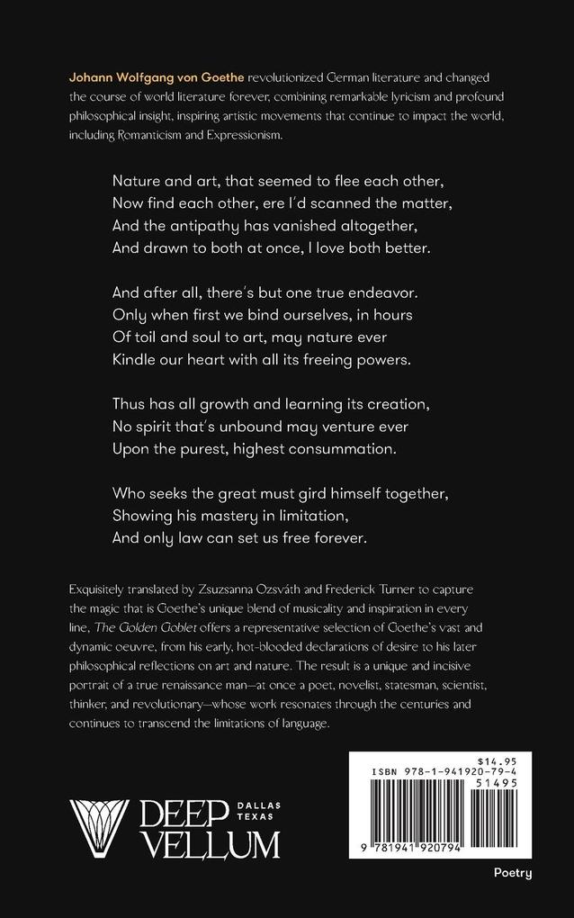 Weitere Ansicht: The Golden Goblet | Johann Wolfgang von Goethe