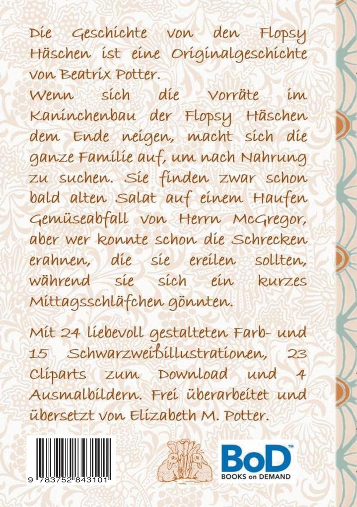Weitere Ansicht: Die Geschichte von den Flopsy Häschen (inklusive Ausmalbilder und Cliparts zum Download) | Beatrix Potter, Elizabeth M. Potter