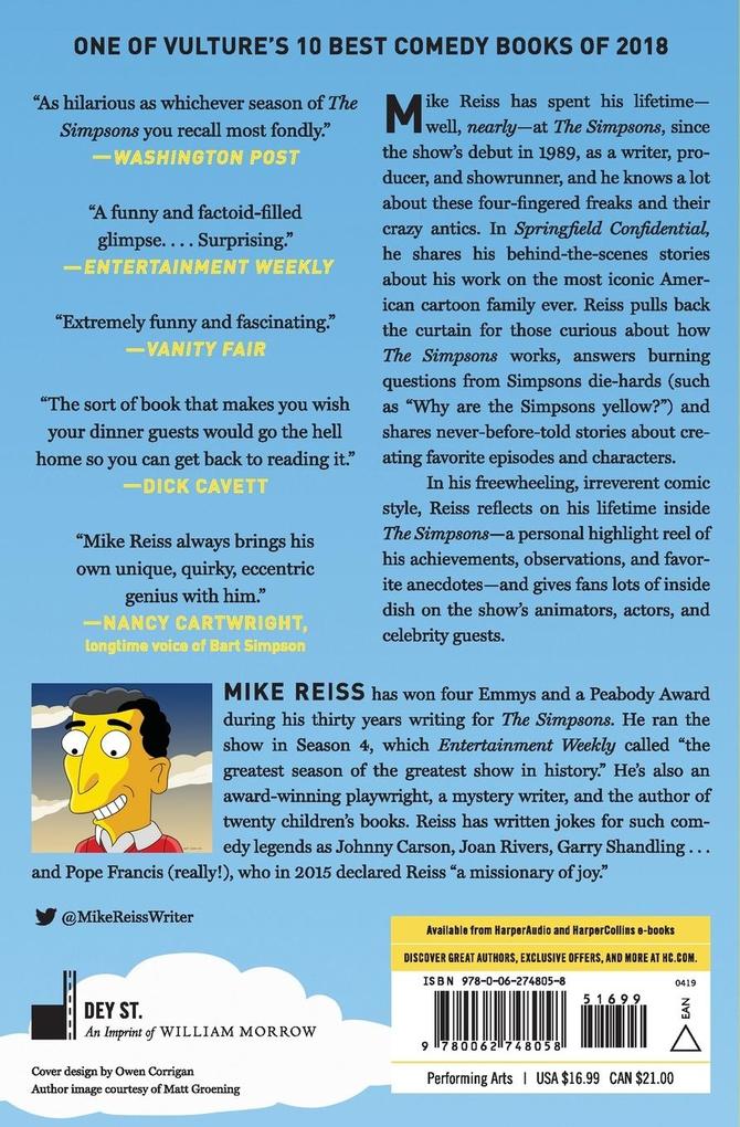 Weitere Ansicht: Springfield Confidential | Mike Reiss, Mathew Klickstein