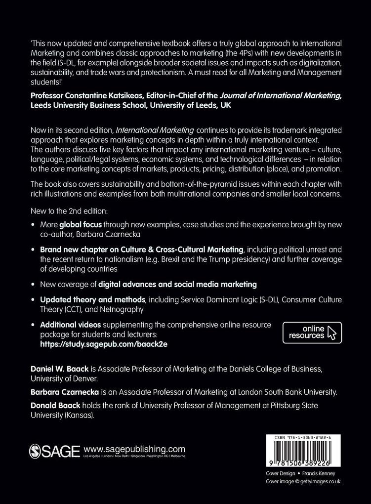 Weitere Ansicht: International Marketing | Daniel W. Baack, Barbara Czarnecka, Donald Baack