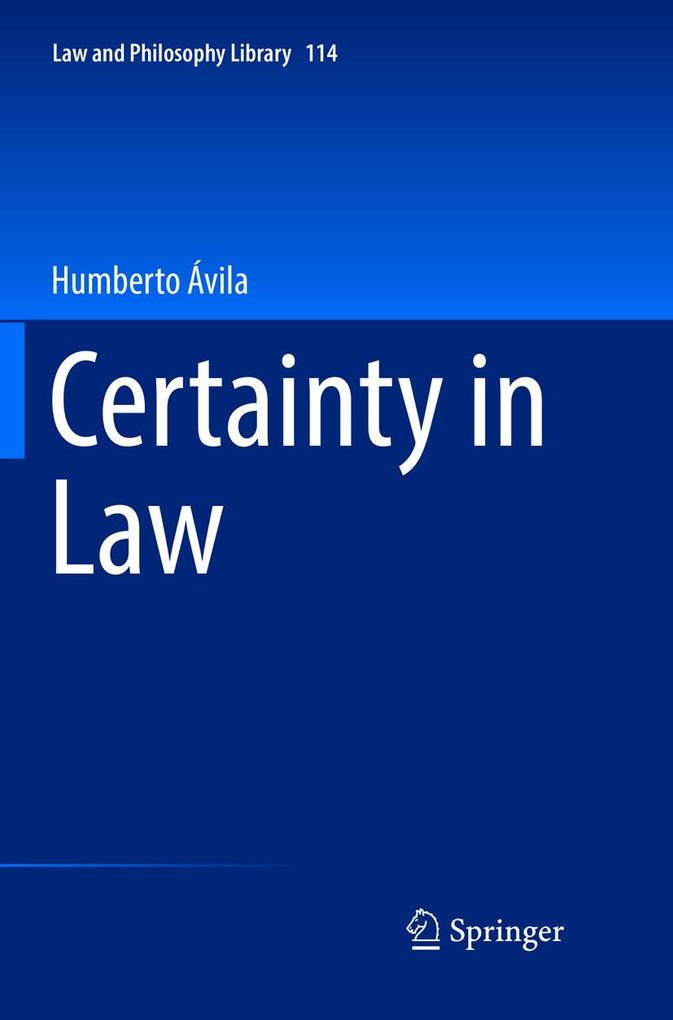 Produktbild: Certainty in Law | Humberto Ávila
