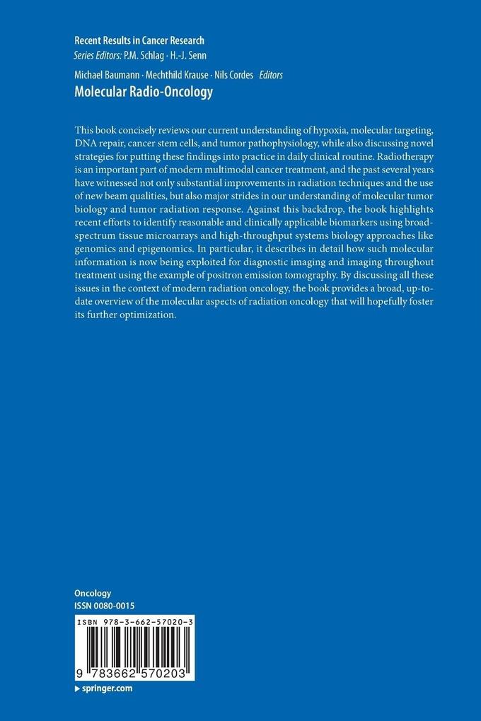Weitere Ansicht: Molecular Radio-Oncology