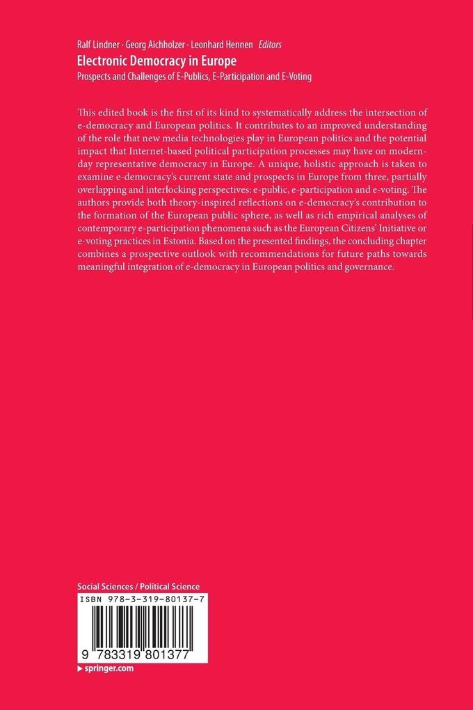 Weitere Ansicht: Electronic Democracy in Europe