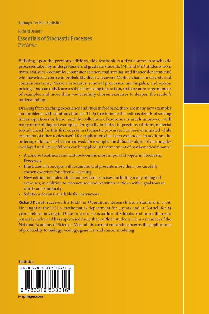 Weitere Ansicht: Essentials of Stochastic Processes | Richard Durrett